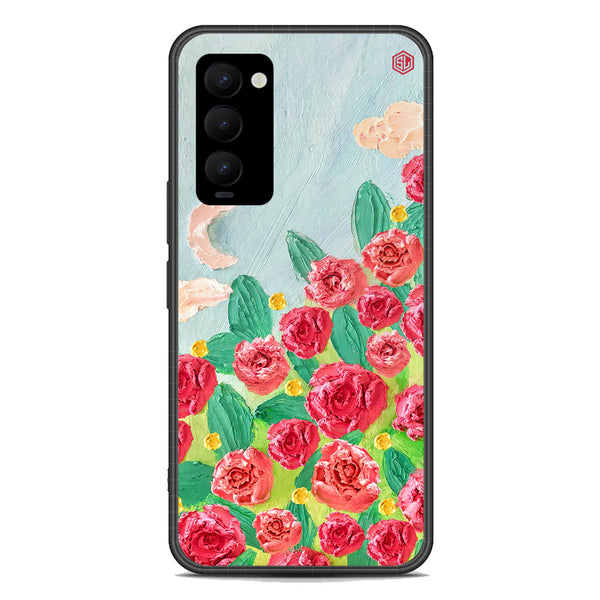 Floral Series Soft Phone Case - Premium Glass Case - Design 10 - Tecno Camon 18P