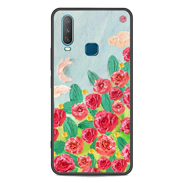 Floral Series Soft Phone Case - Premium Glass Case - Design 10 - Vivo Y17