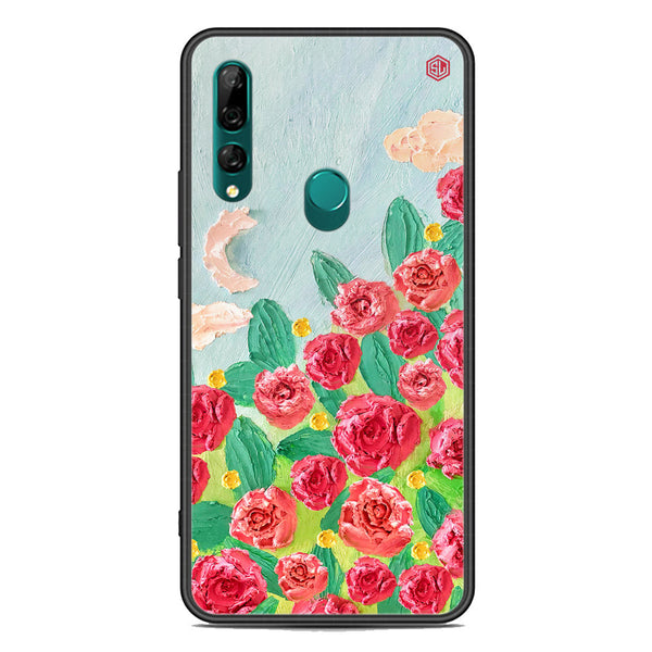 Floral Series Soft Phone Case - Premium Glass Case - Design 10 - Huawei Y9 Prime 2019