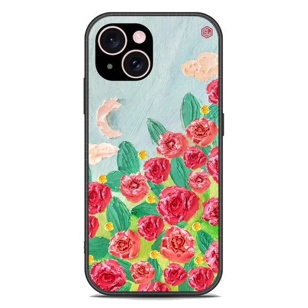 Floral Series Soft Phone Case - Premium Glass Case - Design 10 - iPhone 15