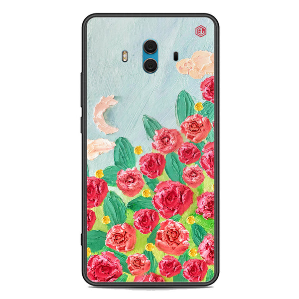 Floral Series Soft Phone Case - Premium Glass Case - Design 10 - Huawei Mate 10