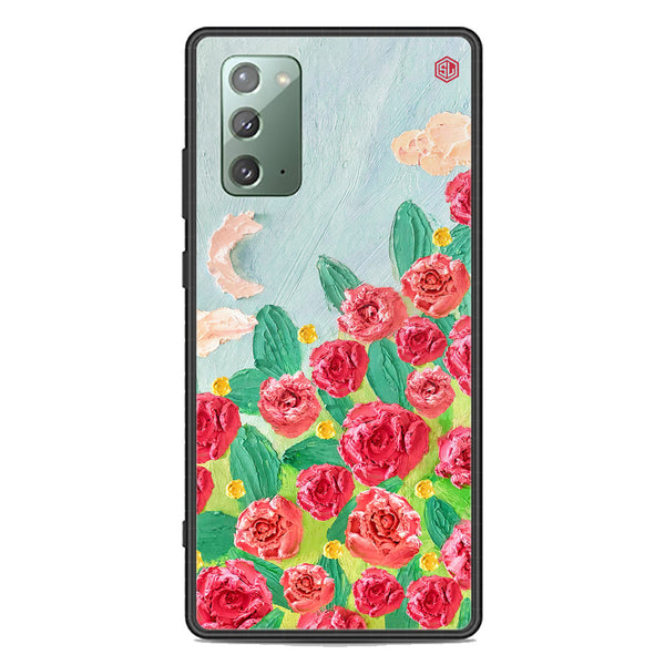 Floral Series Soft Phone Case - Premium Glass Case - Design 10 - Samsung Galaxy Note 20