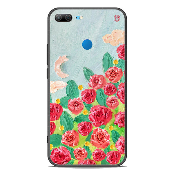 Floral Series Soft Phone Case - Premium Glass Case - Design 10 - Huawei Honor 9 Lite