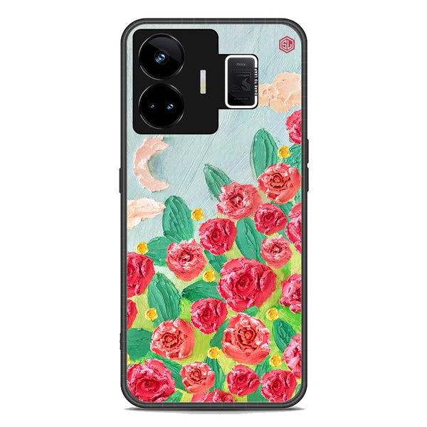 Floral Series Soft Phone Case - Premium Glass Case - Design 10 - Realme GT Neo 5