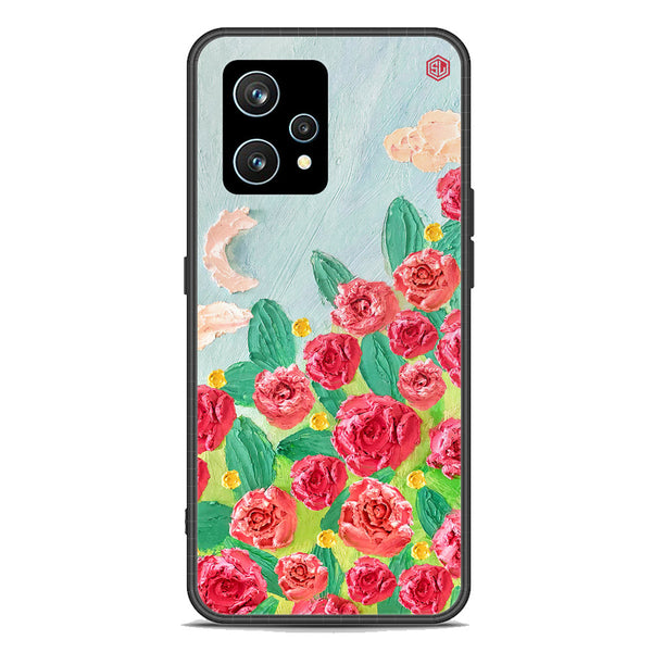 Floral Series Soft Phone Case - Premium Glass Case - Design 10 - Realme Narzo 50 Pro