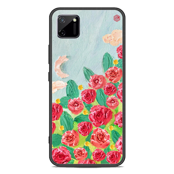 Floral Series Soft Phone Case - Premium Glass Case - Design 10 - Realme C11