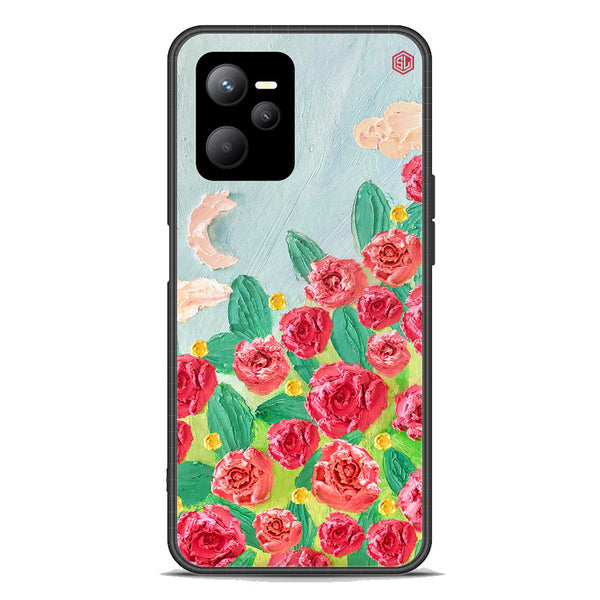 Floral Series Soft Phone Case - Premium Glass Case - Design 10 - Realme 9 Pro