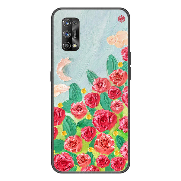 Floral Series Soft Phone Case - Premium Glass Case - Design 10 - Realme 7 Pro