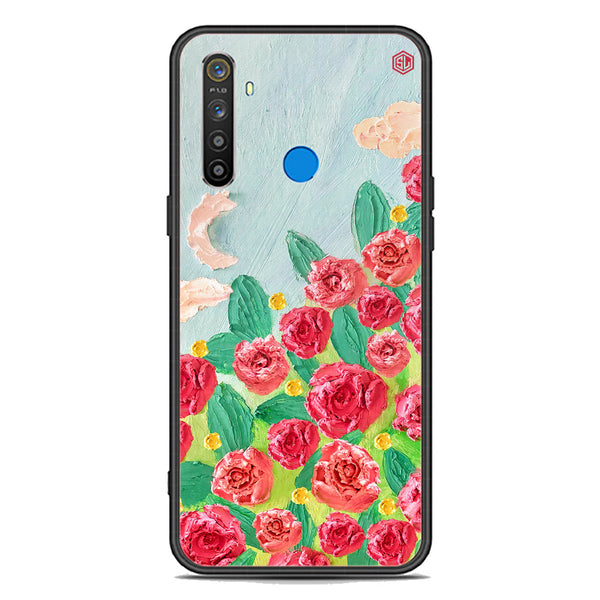 Floral Series Soft Phone Case - Premium Glass Case - Design 10 - Realme 6i