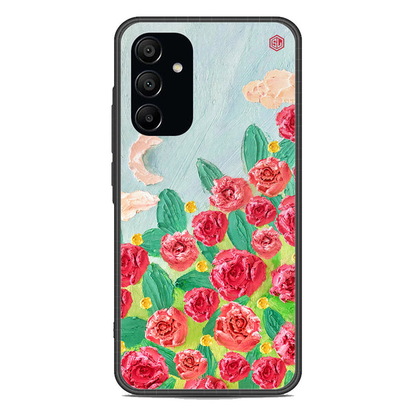 Floral Series Soft Phone Case - Premium Glass Case - Design 10 - Samsung Galaxy A15 5G