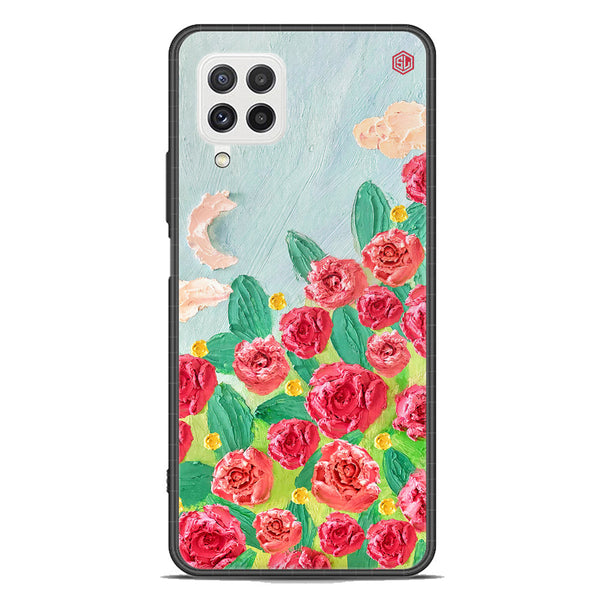 Floral Series Soft Phone Case - Premium Glass Case - Design 10 - Samsung Galaxy M32