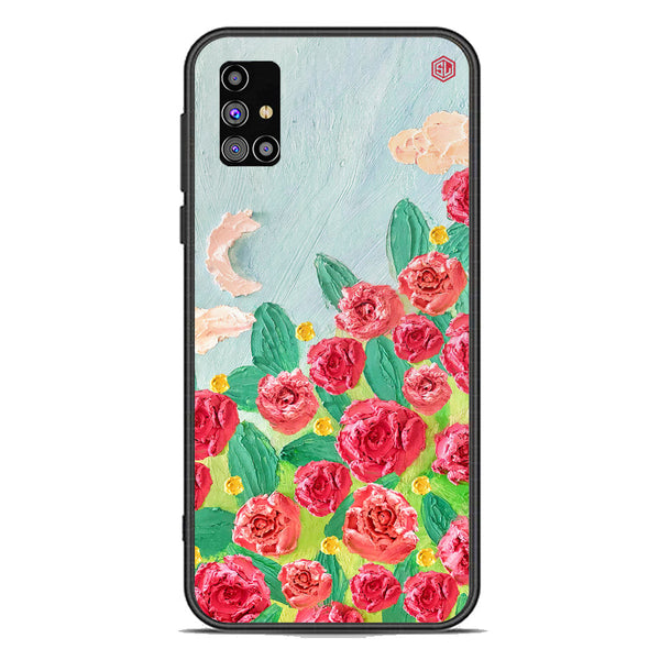 Floral Series Soft Phone Case - Premium Glass Case - Design 10 - Samsung Galaxy M31s