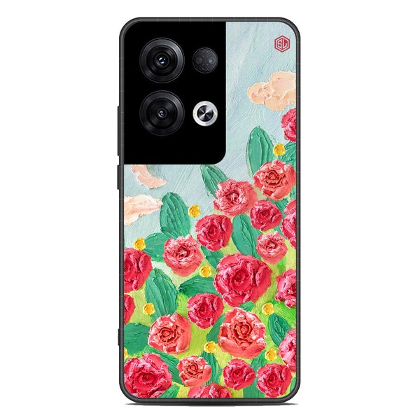 Floral Series Soft Phone Case - Premium Glass Case - Design 10 - Oppo Reno 8 Pro Plus