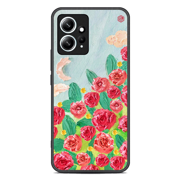 Floral Series Soft Phone Case - Premium Glass Case - Design 10 - Xiaomi Redmi Note 12 4G