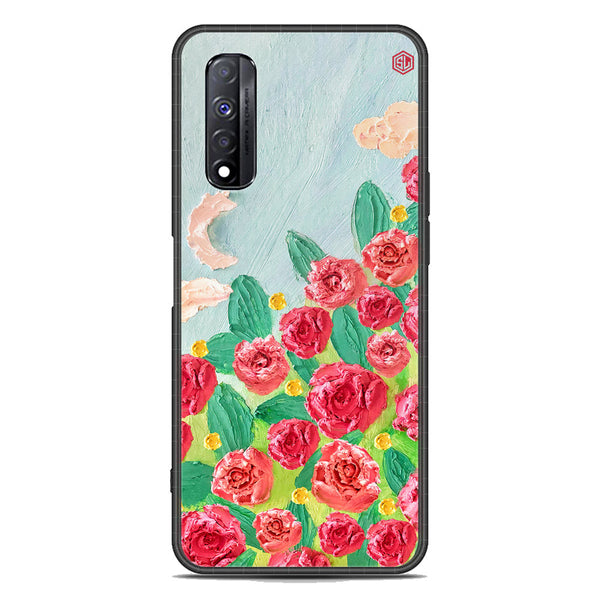 Floral Series Soft Phone Case - Premium Glass Case - Design 10 - Realme Narzo 30