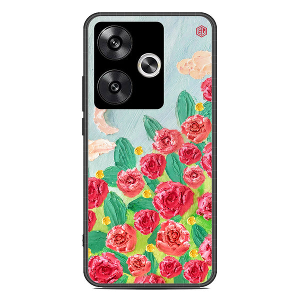 Floral Series Soft Phone Case - Premium Glass Case - Design 10 - Xiaomi Poco F6