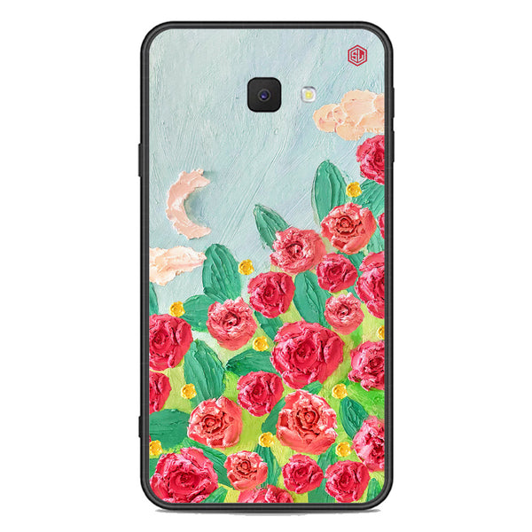 Floral Series Soft Phone Case - Premium Glass Case - Design 10 - Samsung Galaxy J7 Prime