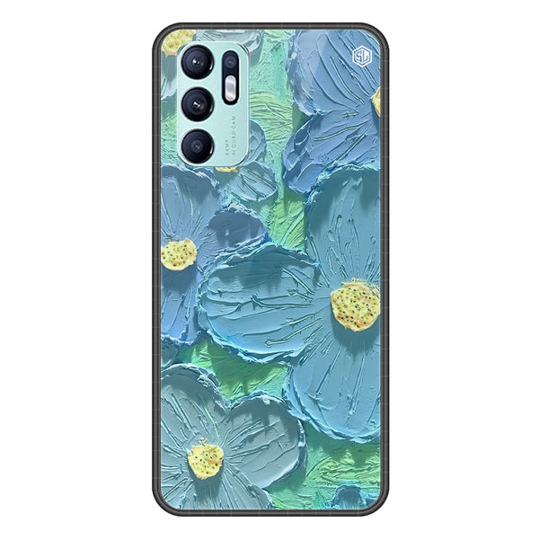 Floral Series Soft Phone Case - Premium Glass Case - Design 1 - Oppo Reno 6