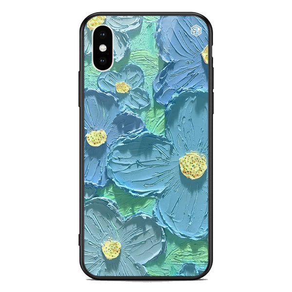 Floral Series Soft Phone Case - Premium Glass Case - Design 1 - iPhone XS Max