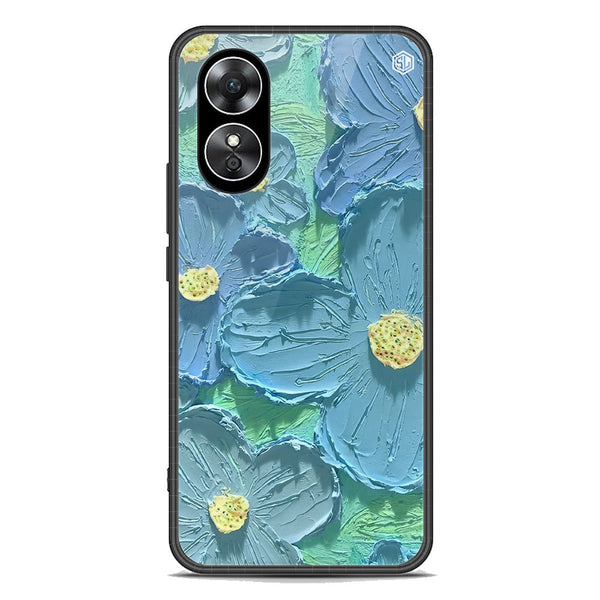 Floral Series Soft Phone Case - Premium Glass Case - Design 1 - Oppo A17