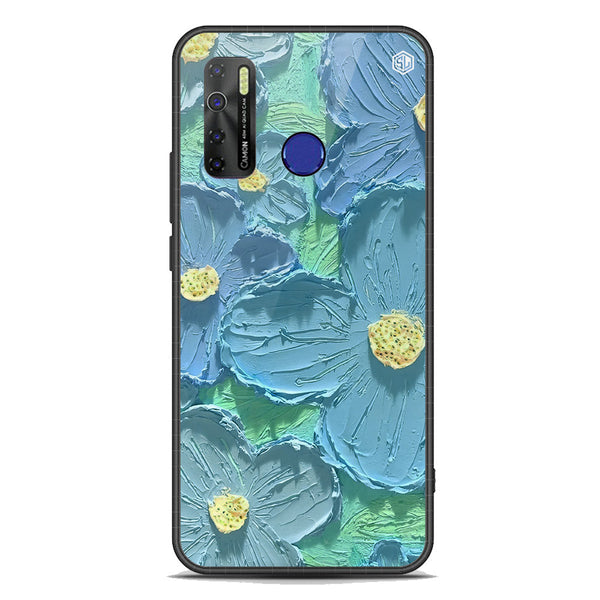 Floral Series Soft Phone Case - Premium Glass Case - Design 1 - Tecno Spark 5 pro