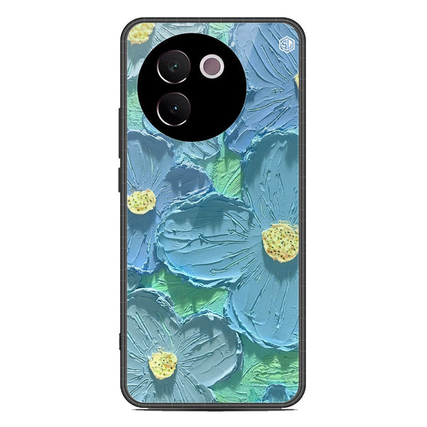 Floral Series Soft Phone Case - Premium Glass Case - Design 1 - Vivo V30e