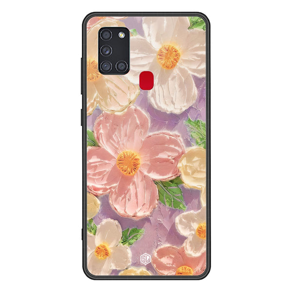 Floral Series Soft Phone Case - Premium Glass Case - Design 11 - Samsung Galaxy A21s