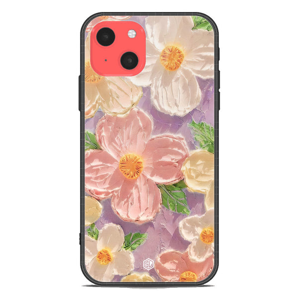 Floral Series Soft Phone Case - Premium Glass Case - Design 11 - iPhone 13 Mini