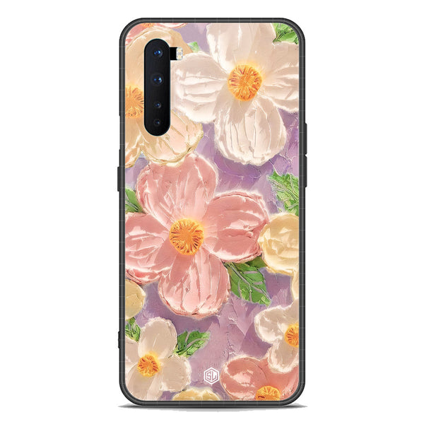 Floral Series Soft Phone Case - Premium Glass Case - Design 11 - OnePlus Nord