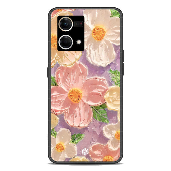 Floral Series Soft Phone Case - Premium Glass Case - Design 11 - Oppo Reno 7 4G