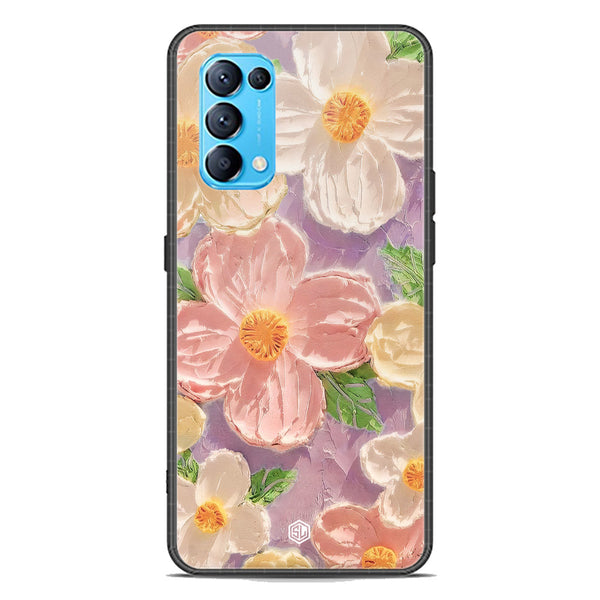 Floral Series Soft Phone Case - Premium Glass Case - Design 11 - Oppo Reno 5 4G