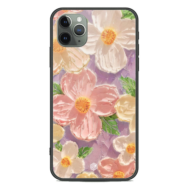 Floral Series Soft Phone Case - Premium Glass Case - Design 11 - iPhone 11 Pro Max