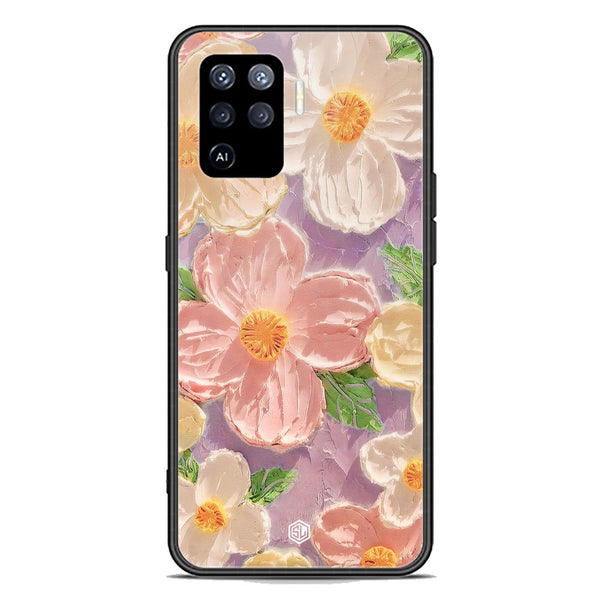 Floral Series Soft Phone Case - Premium Glass Case - Design 11 - Oppo F19 Pro