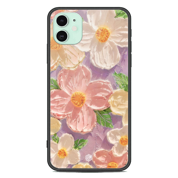 Floral Series Soft Phone Case - Premium Glass Case - Design 11 - iPhone 11