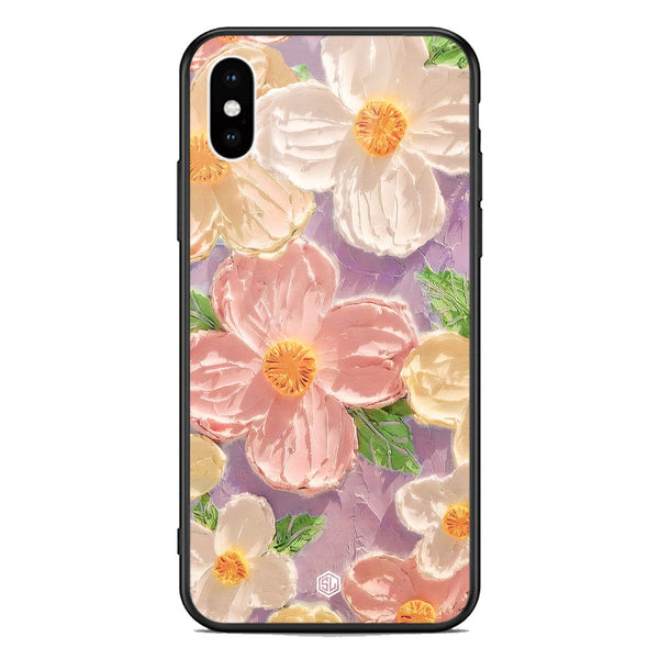 Floral Series Soft Phone Case - Premium Glass Case - Design 11 - iPhone XS Max