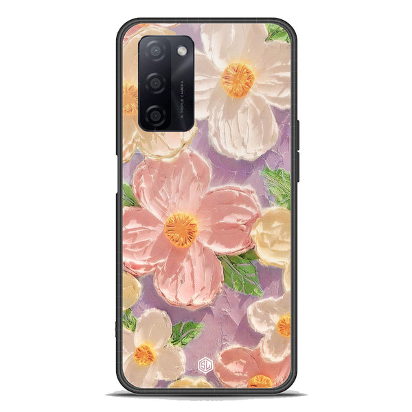 Floral Series Soft Phone Case - Premium Glass Case - Design 11 - Oppo A55 5G