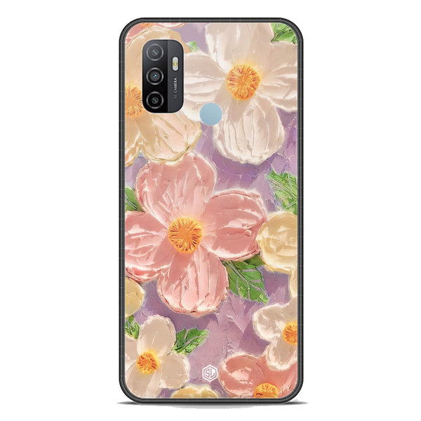 Floral Series Soft Phone Case - Premium Glass Case - Design 11 - Oppo A53