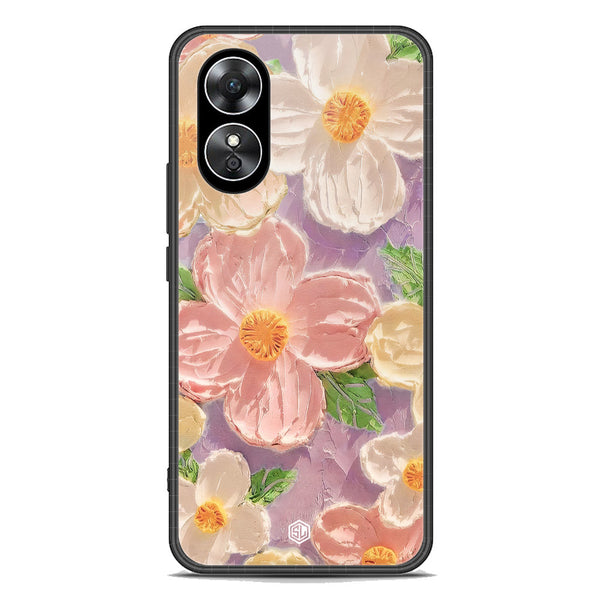 Floral Series Soft Phone Case - Premium Glass Case - Design 11 - Oppo A17