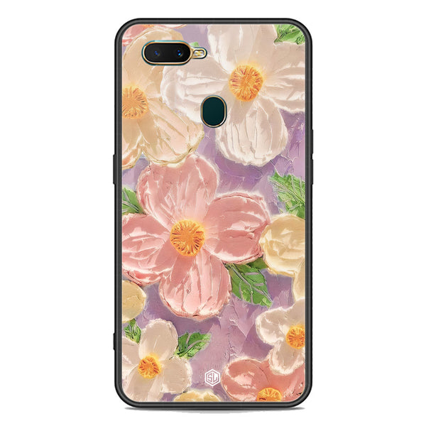 Floral Series Soft Phone Case - Premium Glass Case - Design 11 - Oppo A12