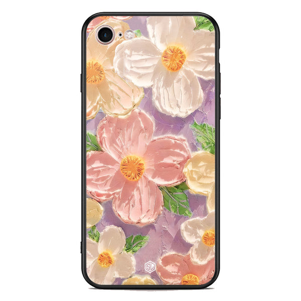 Floral Series Soft Phone Case - Premium Glass Case - Design 11 - iPhone 8 / 7