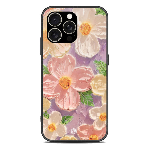 Floral Series Soft Phone Case - Premium Glass Case - Design 11 - iPhone 15 Pro