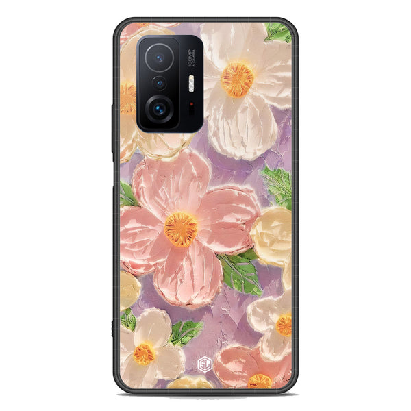 Floral Series Soft Phone Case - Premium Glass Case - Design 11 - Xiaomi 11T Pro