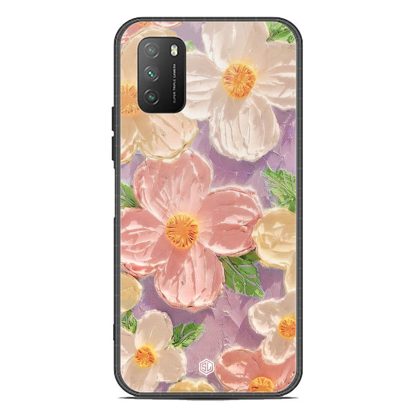 Floral Series Soft Phone Case - Premium Glass Case - Design 11 - Xiaomi Poco M3