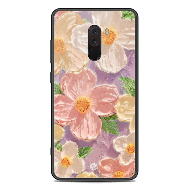 Floral Series Soft Phone Case - Premium Glass Case - Design 11 - Xiaomi Pocophone F1