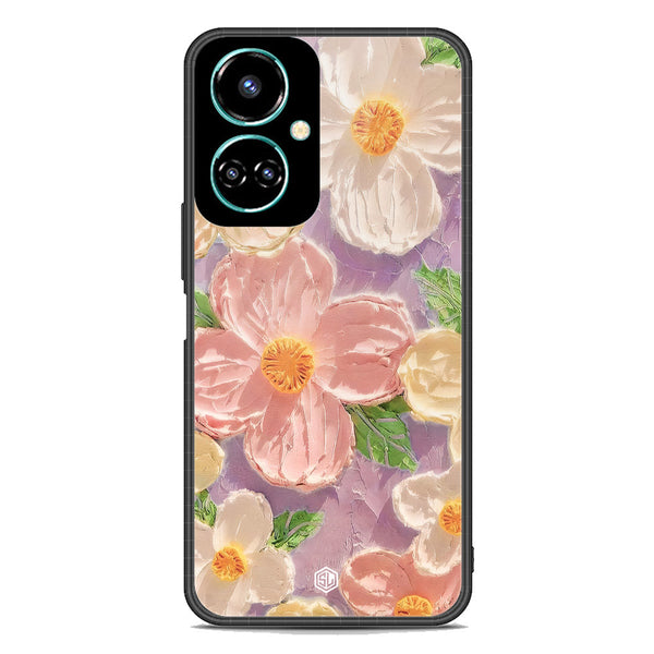 Floral Series Soft Phone Case - Premium Glass Case - Design 11 - Tecno Camon 19