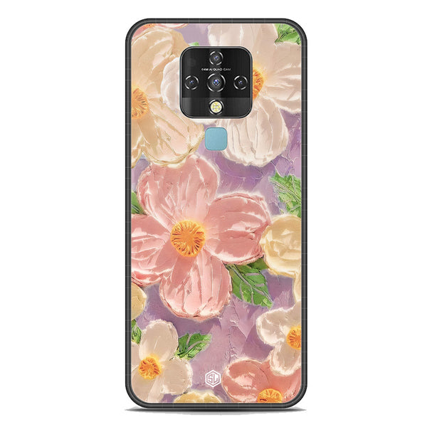 Floral Series Soft Phone Case - Premium Glass Case - Design 11 - Tecno Camon 16