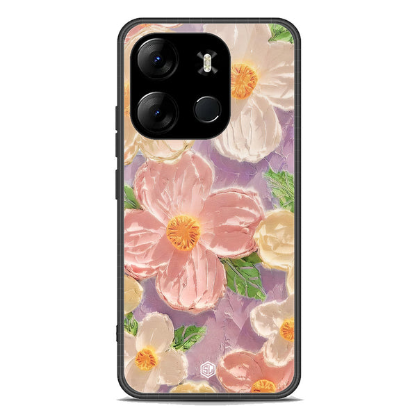 Floral Series Soft Phone Case - Premium Glass Case - Design 11 - Tecno Spark Go 2023