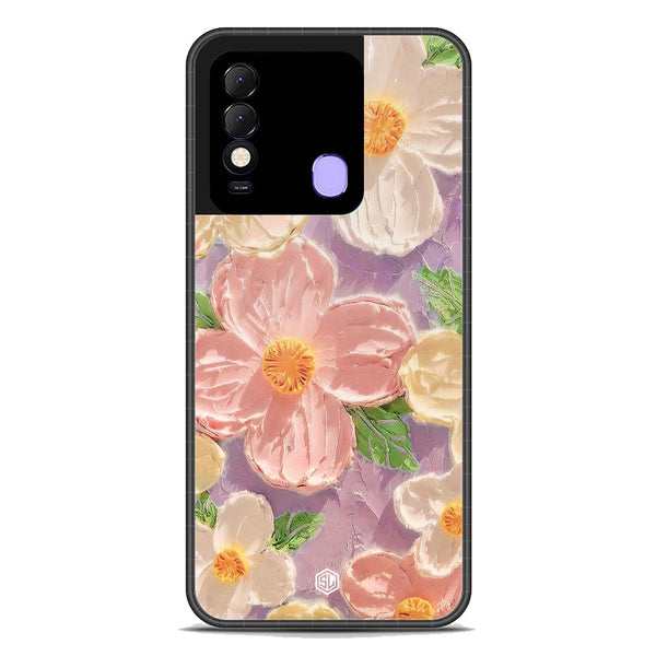 Floral Series Soft Phone Case - Premium Glass Case - Design 11 - Tecno Spark 8