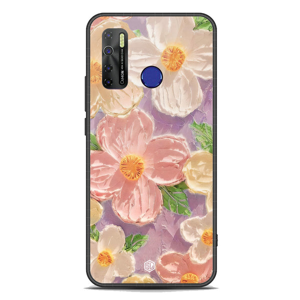 Floral Series Soft Phone Case - Premium Glass Case - Design 11 - Tecno Spark 5 pro