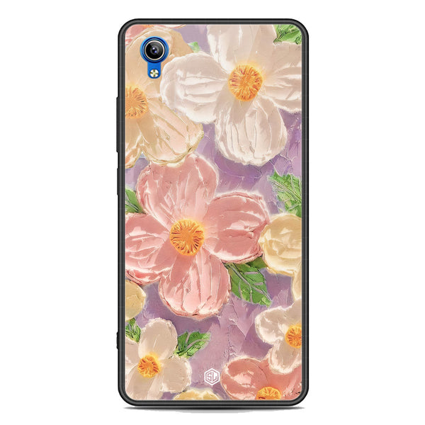 Floral Series Soft Phone Case - Premium Glass Case - Design 11 - Vivo Y91i